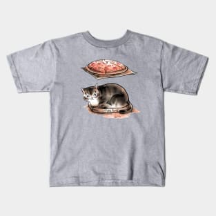 Cat pizza take away Kids T-Shirt